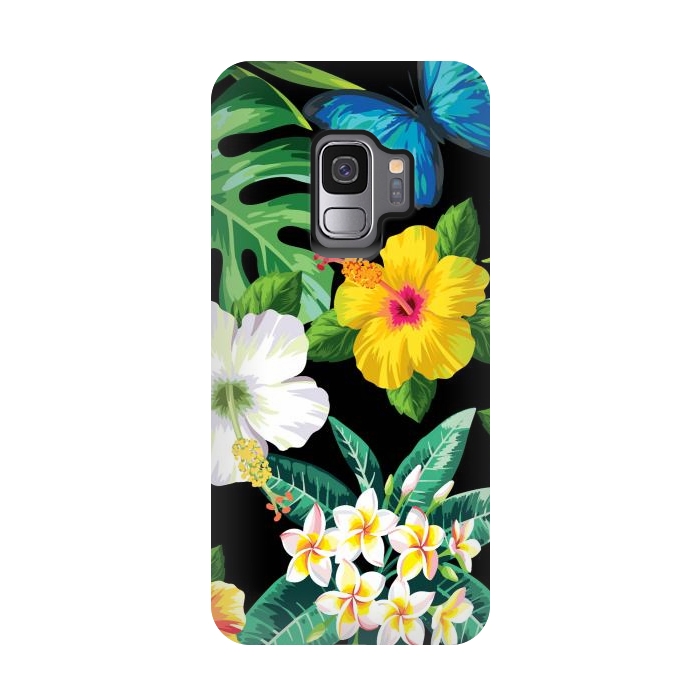 Galaxy S9 StrongFit Tropical Flowers 1 by ArtsCase