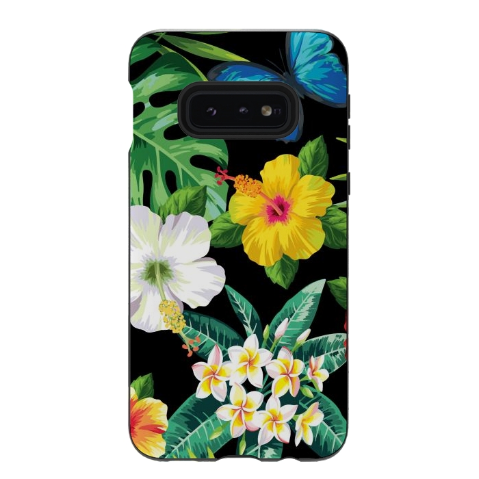 Galaxy S10e StrongFit Tropical Flowers 1 by ArtsCase