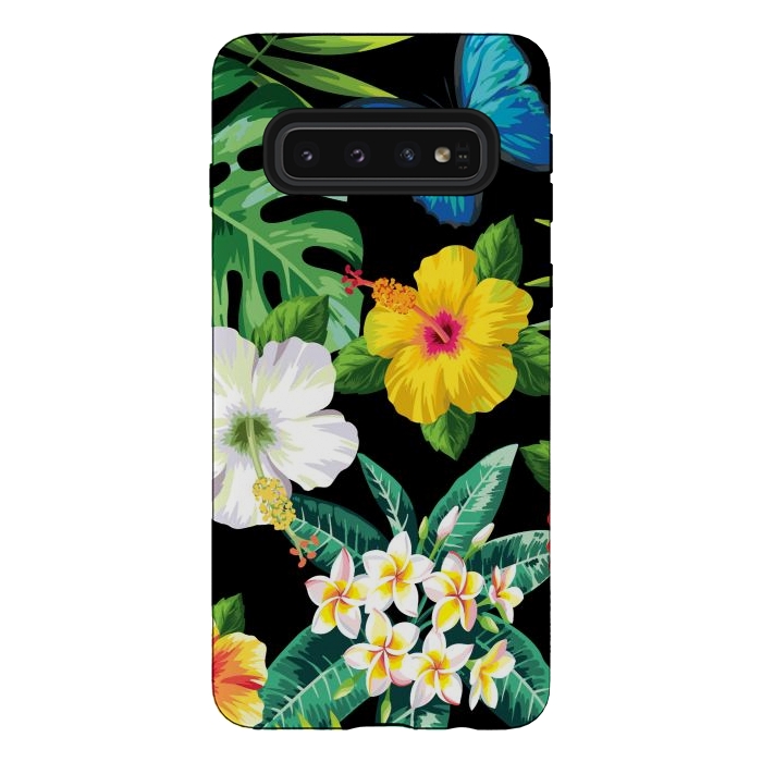 Galaxy S10 StrongFit Tropical Flowers 1 by ArtsCase