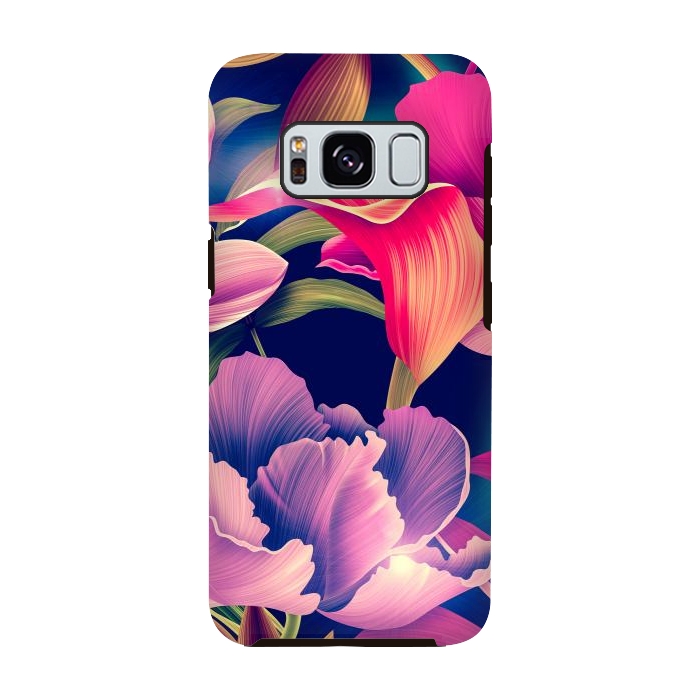 Galaxy S8 StrongFit Tropical Flowers XVII by ArtsCase