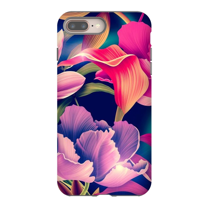 iPhone 8 plus StrongFit Tropical Flowers XVII by ArtsCase