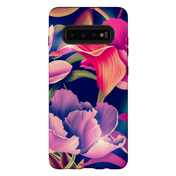 Galaxy S10 plus StrongFit Tropical Flowers XVII by ArtsCase