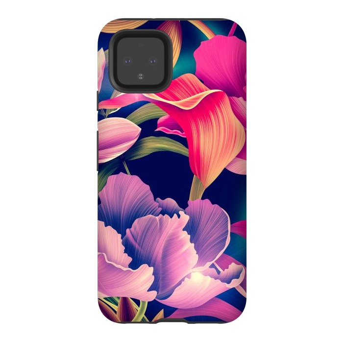 Pixel 4 StrongFit Tropical Flowers XVII by ArtsCase