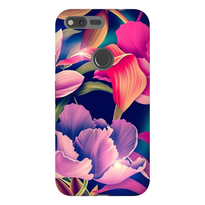 Pixel XL StrongFit Tropical Flowers XVII by ArtsCase