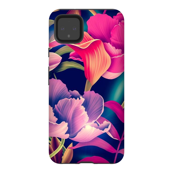 Pixel 4XL StrongFit Tropical Flowers XVII by ArtsCase