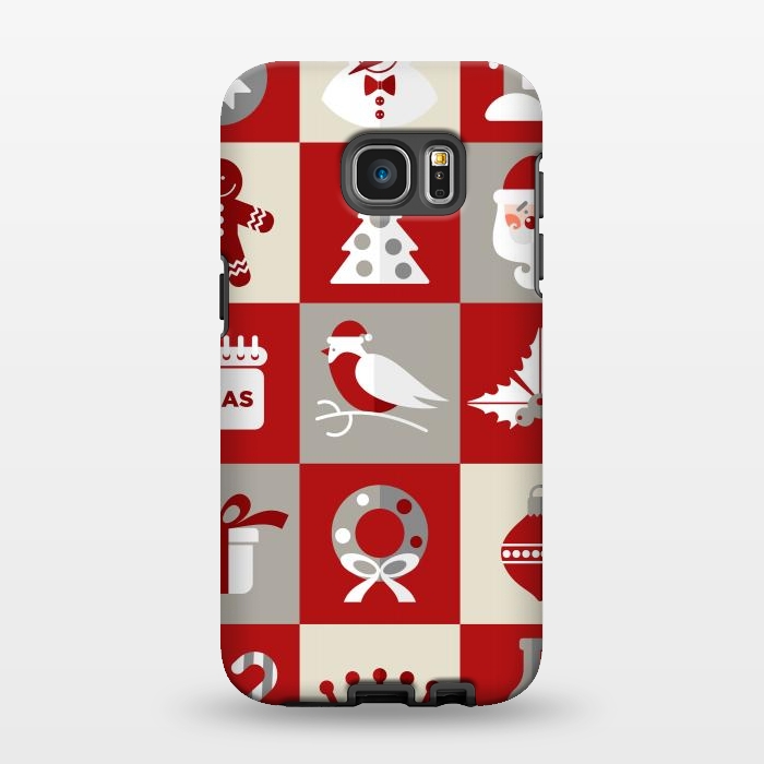 Galaxy S7 EDGE StrongFit Christmas Design Icons by ArtsCase