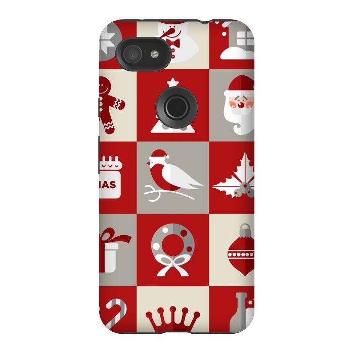 Pixel 3AXL StrongFit Christmas Design Icons by ArtsCase
