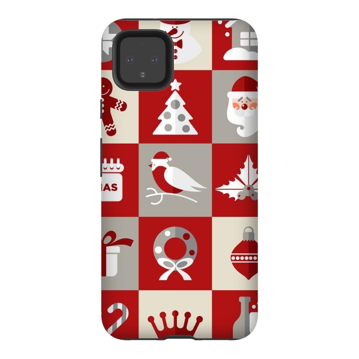 Pixel 4XL StrongFit Christmas Design Icons by ArtsCase