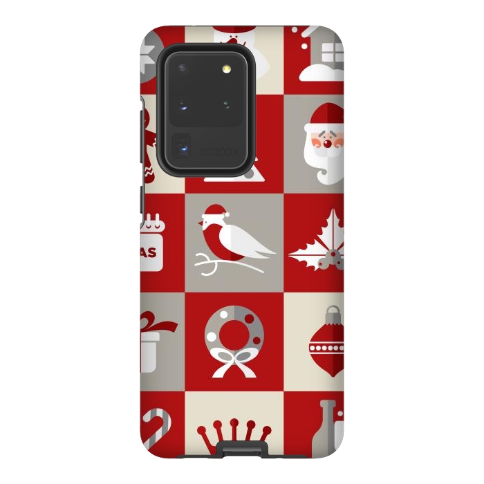 Galaxy S20 Ultra StrongFit Christmas Design Icons by ArtsCase