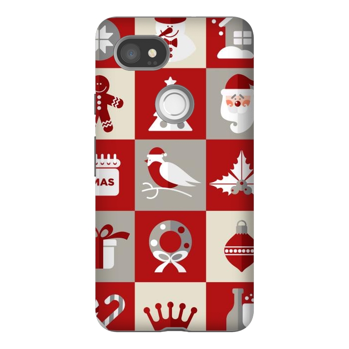 Pixel 2XL StrongFit Christmas Design Icons by ArtsCase