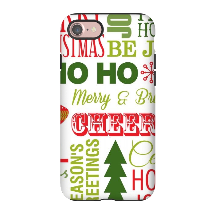 iPhone 7 StrongFit Christmas Greeting Pattern by ArtsCase
