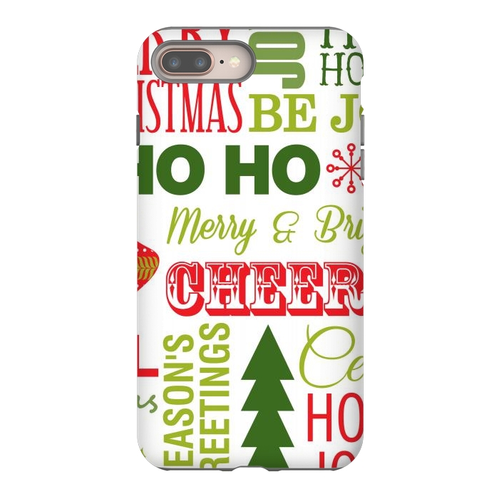 iPhone 7 plus StrongFit Christmas Greeting Pattern by ArtsCase