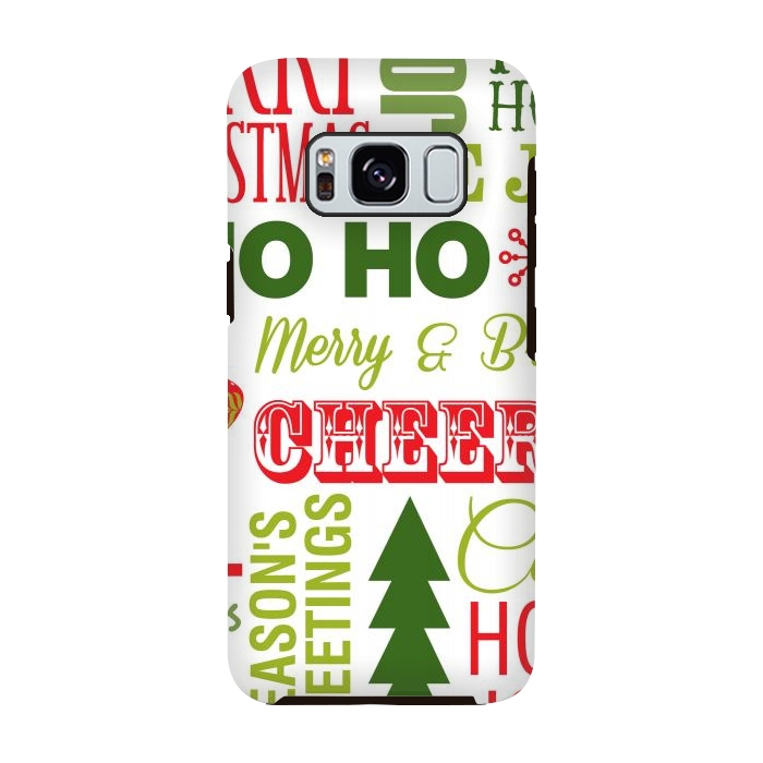 Galaxy S8 StrongFit Christmas Greeting Pattern by ArtsCase