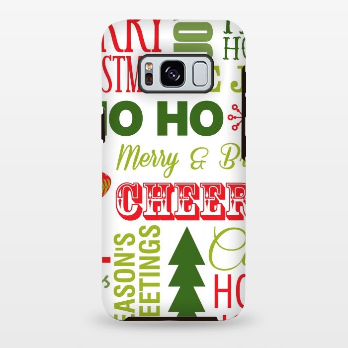 Galaxy S8 plus StrongFit Christmas Greeting Pattern by ArtsCase