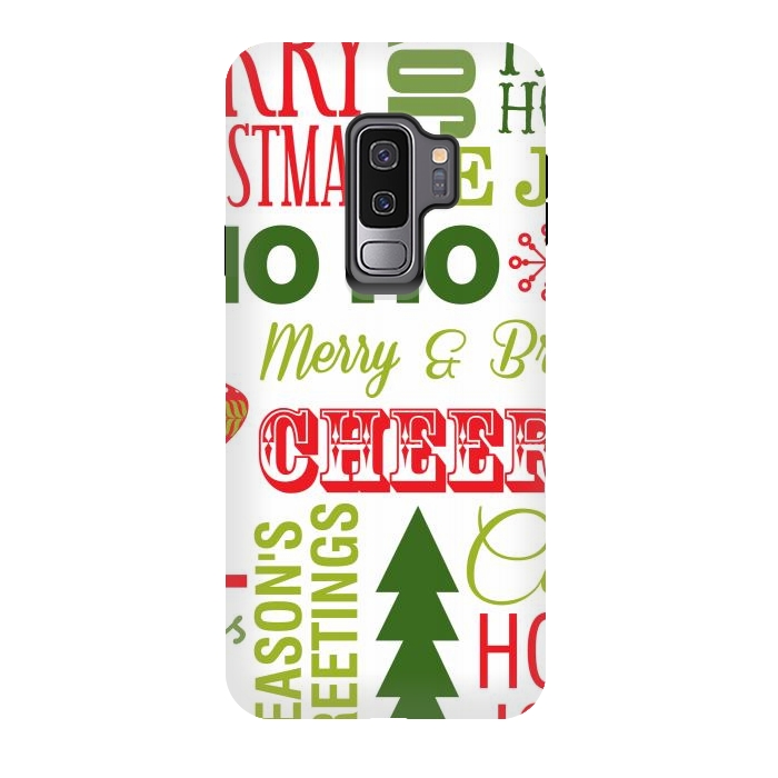 Galaxy S9 plus StrongFit Christmas Greeting Pattern by ArtsCase
