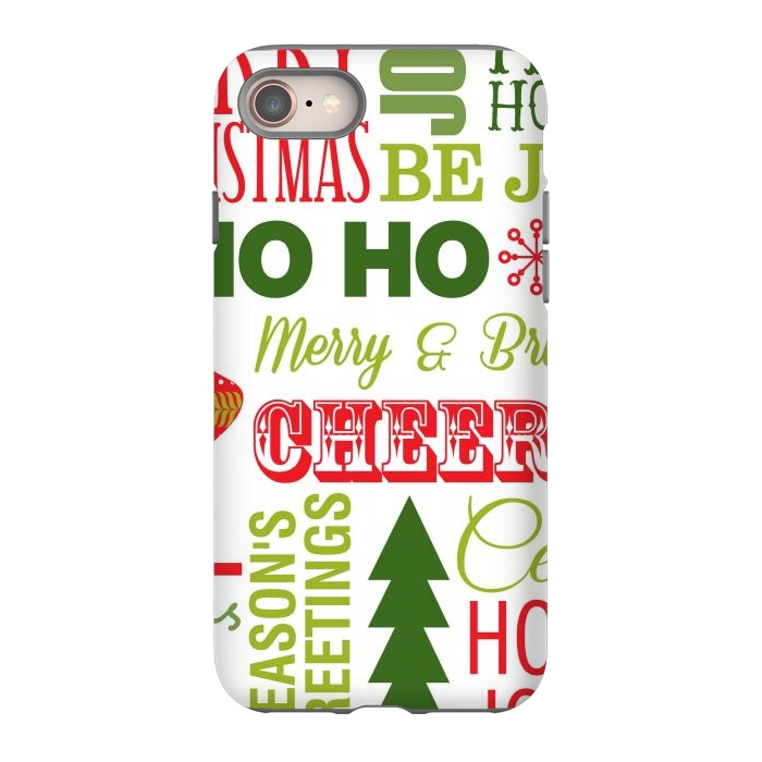 iPhone 8 StrongFit Christmas Greeting Pattern by ArtsCase