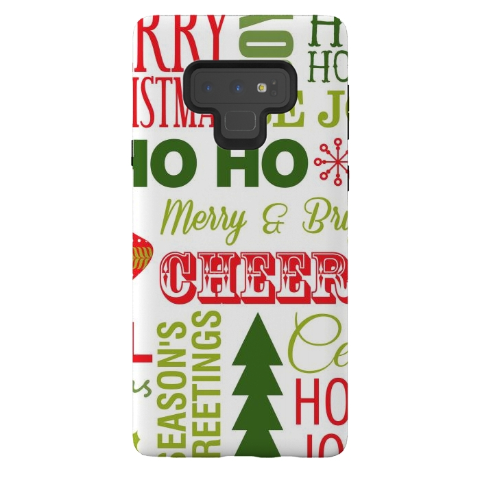 Galaxy Note 9 StrongFit Christmas Greeting Pattern by ArtsCase