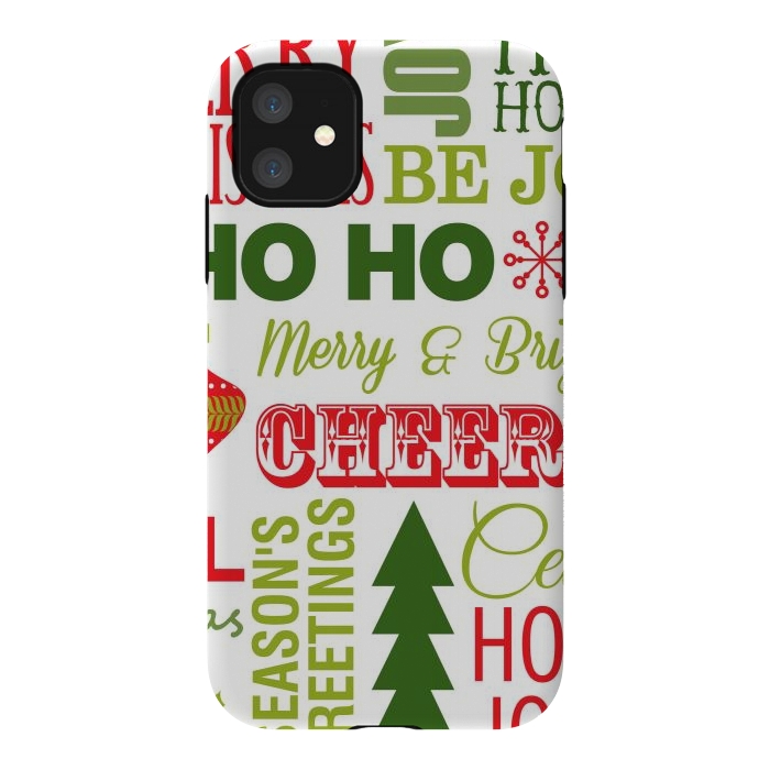 iPhone 11 StrongFit Christmas Greeting Pattern by ArtsCase