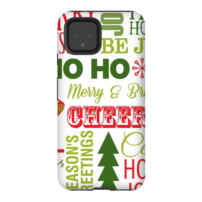 Pixel 4 StrongFit Christmas Greeting Pattern by ArtsCase