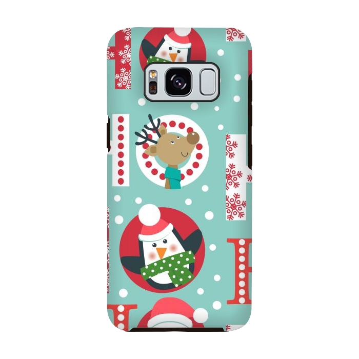 Galaxy S8 StrongFit Christmas Pattern with Santa Deer Penguin and Snowman by ArtsCase