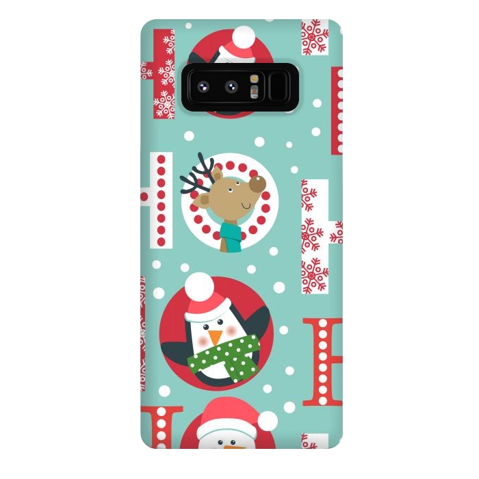 Galaxy Note 8 StrongFit Christmas Pattern with Santa Deer Penguin and Snowman by ArtsCase