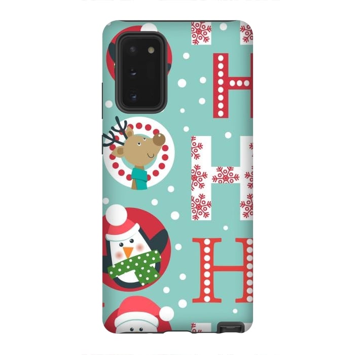 Galaxy Note 20 StrongFit Christmas Pattern with Santa Deer Penguin and Snowman by ArtsCase