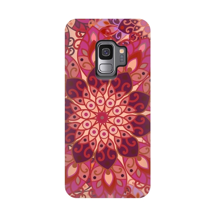 Galaxy S9 StrongFit Colorful Mandala Pattern II by ArtsCase