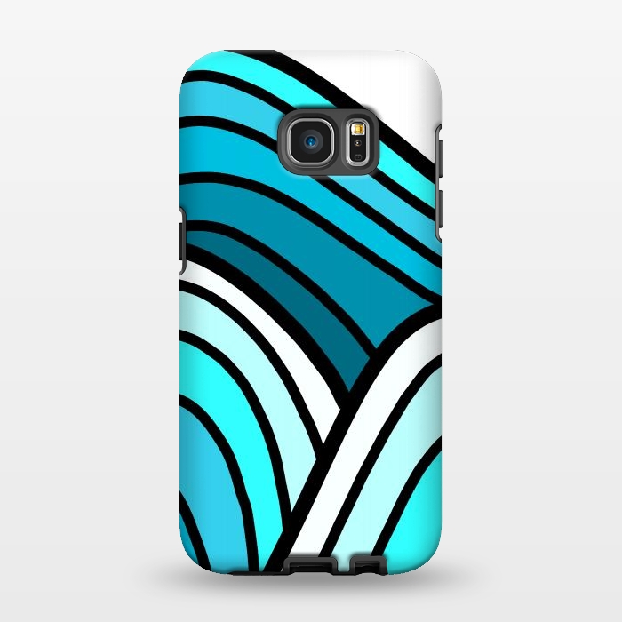 Galaxy S7 EDGE StrongFit 3 waves of the ocean by Steve Wade (Swade)