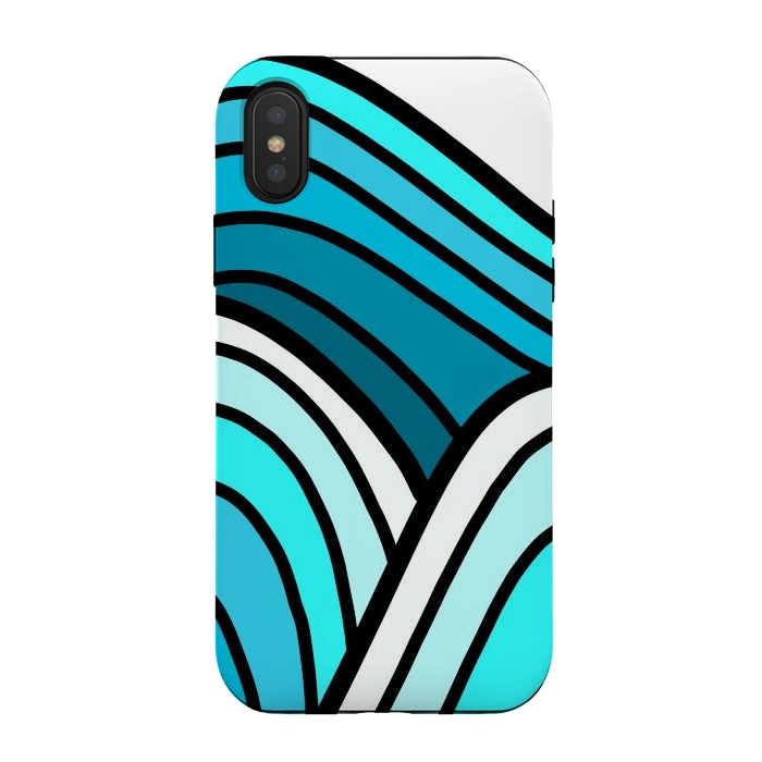 iPhone Xs / X StrongFit 3 waves of the ocean by Steve Wade (Swade)