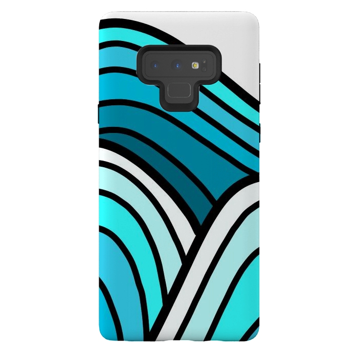 Galaxy Note 9 StrongFit 3 waves of the ocean by Steve Wade (Swade)