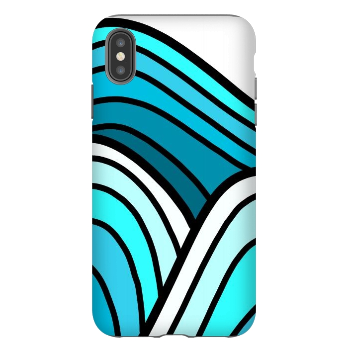 iPhone Xs Max StrongFit 3 waves of the ocean by Steve Wade (Swade)
