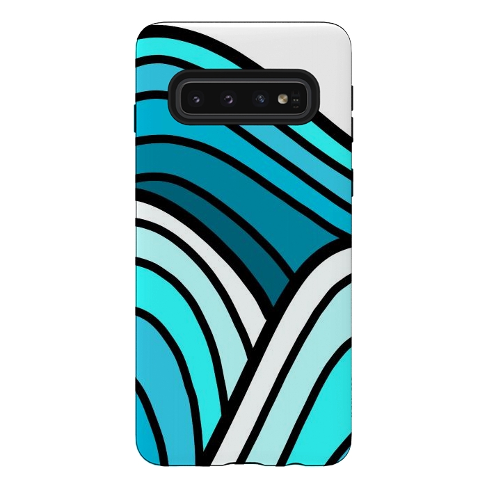 Galaxy S10 StrongFit 3 waves of the ocean by Steve Wade (Swade)