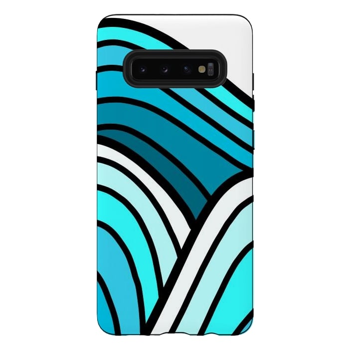 Galaxy S10 plus StrongFit 3 waves of the ocean by Steve Wade (Swade)