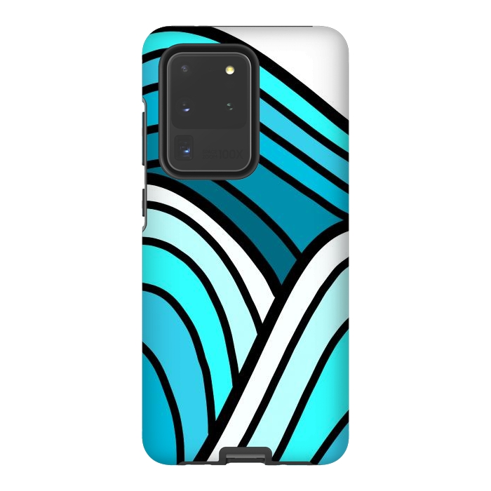 Galaxy S20 Ultra StrongFit 3 waves of the ocean by Steve Wade (Swade)
