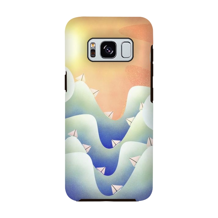 Galaxy S8 StrongFit Deep ocean blue sailing by Steve Wade (Swade)