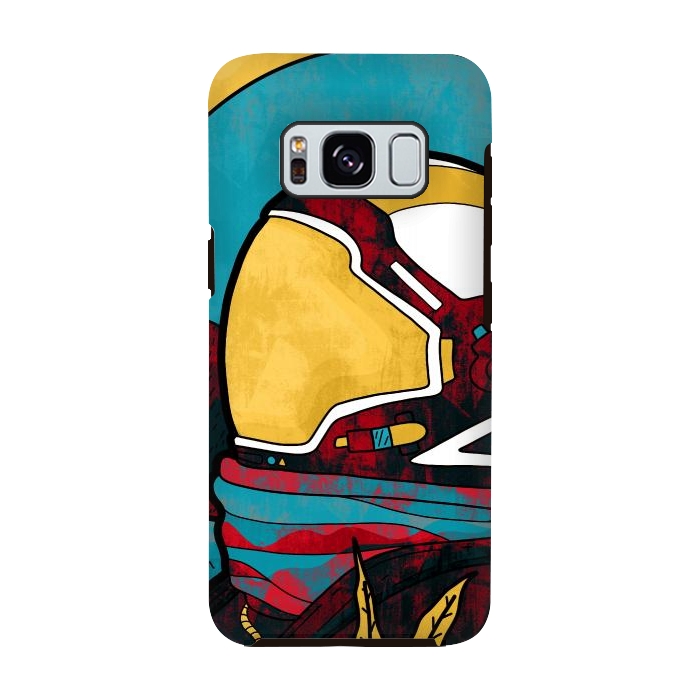 Galaxy S8 StrongFit The yellow astronaut explorer by Steve Wade (Swade)
