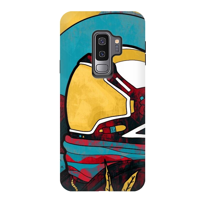 Galaxy S9 plus StrongFit The yellow astronaut explorer by Steve Wade (Swade)