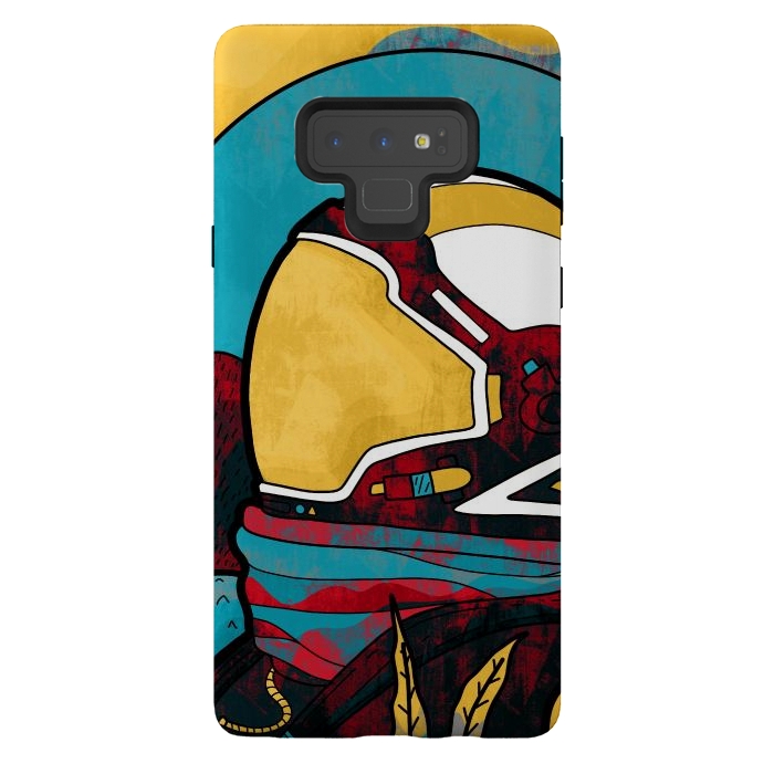 Galaxy Note 9 StrongFit The yellow astronaut explorer by Steve Wade (Swade)