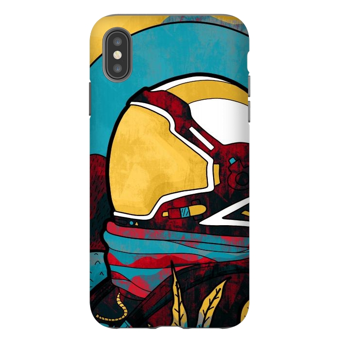 iPhone Xs Max StrongFit The yellow astronaut explorer by Steve Wade (Swade)