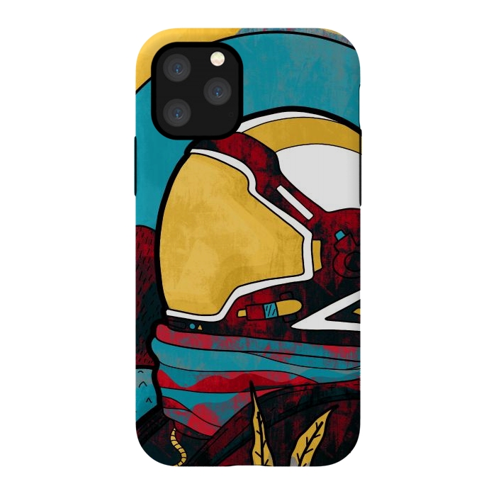 iPhone 11 Pro StrongFit The yellow astronaut explorer by Steve Wade (Swade)