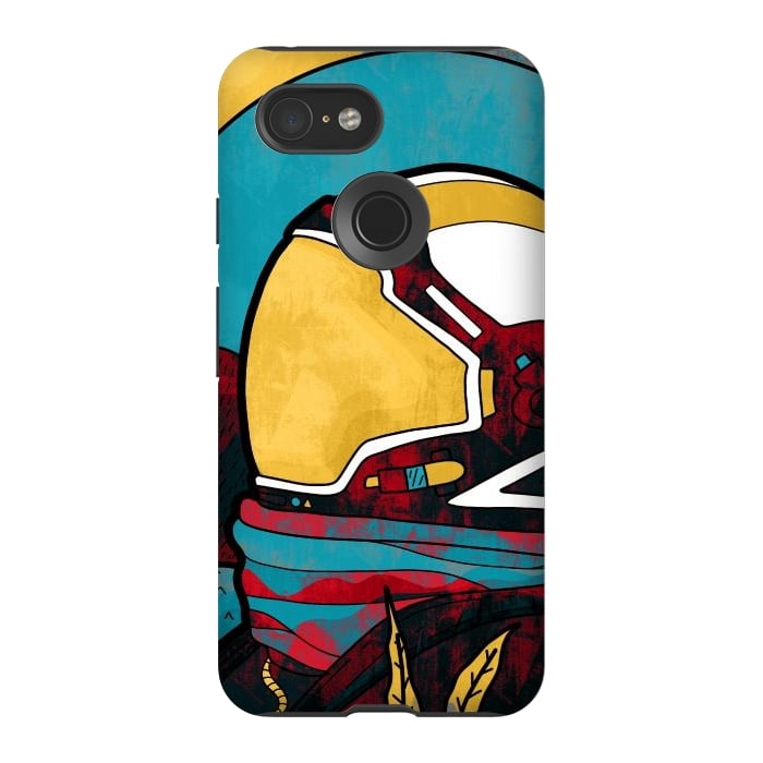 Pixel 3 StrongFit The yellow astronaut explorer by Steve Wade (Swade)