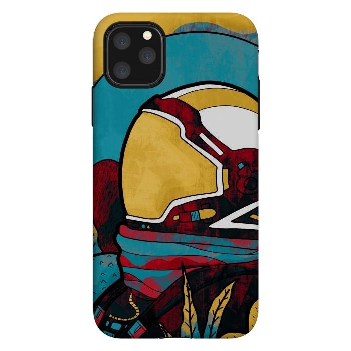 iPhone 11 Pro Max StrongFit The yellow astronaut explorer by Steve Wade (Swade)