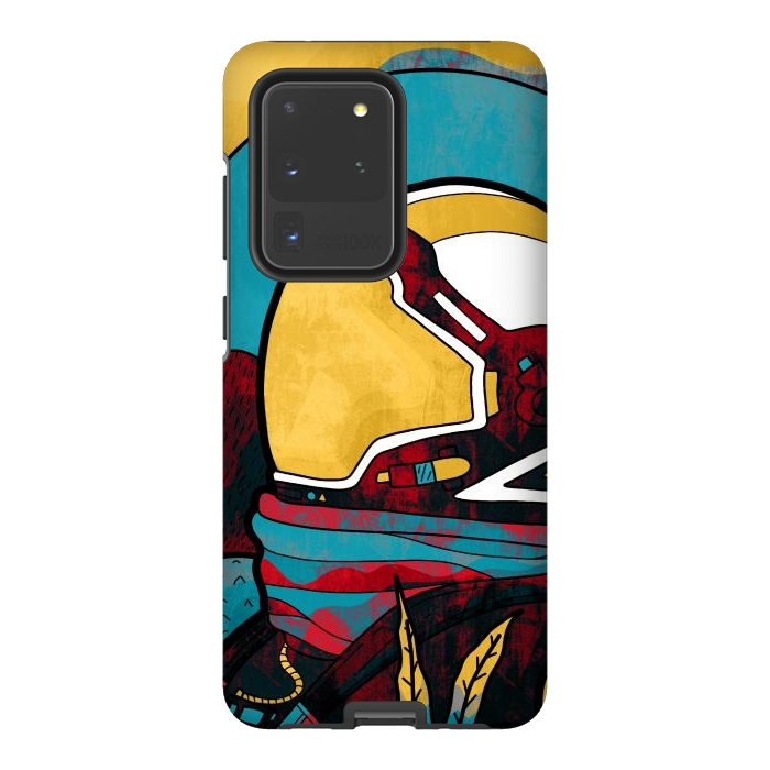 Galaxy S20 Ultra StrongFit The yellow astronaut explorer by Steve Wade (Swade)