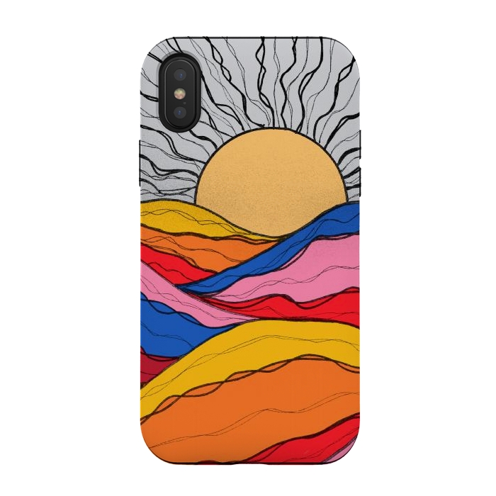 iPhone Xs / X StrongFit Rainbow sea ocean by Steve Wade (Swade)