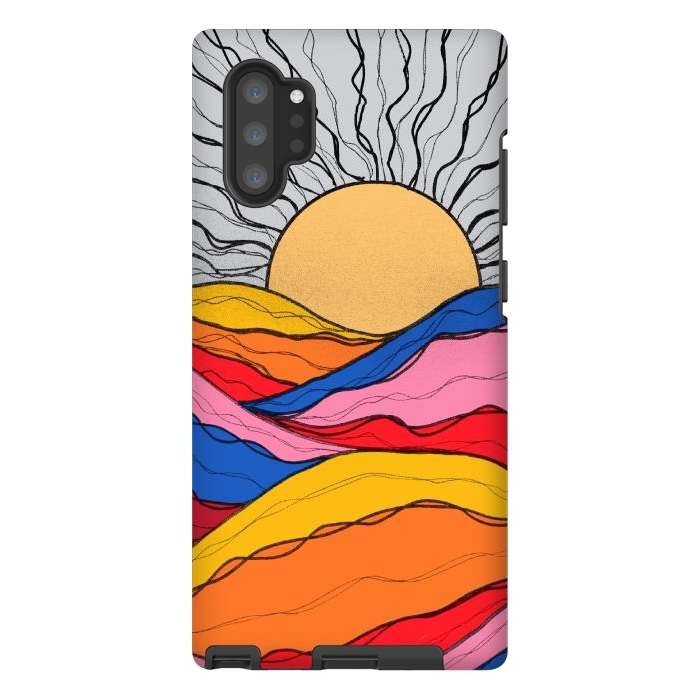 Galaxy Note 10 plus StrongFit Rainbow sea ocean by Steve Wade (Swade)