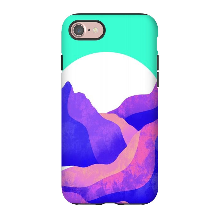 iPhone 7 StrongFit Purple textured mountains by Steve Wade (Swade)
