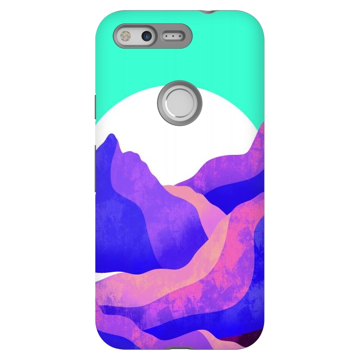 Pixel StrongFit Purple textured mountains by Steve Wade (Swade)