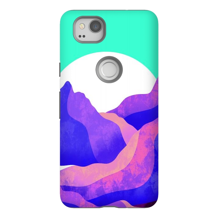 Pixel 2 StrongFit Purple textured mountains by Steve Wade (Swade)