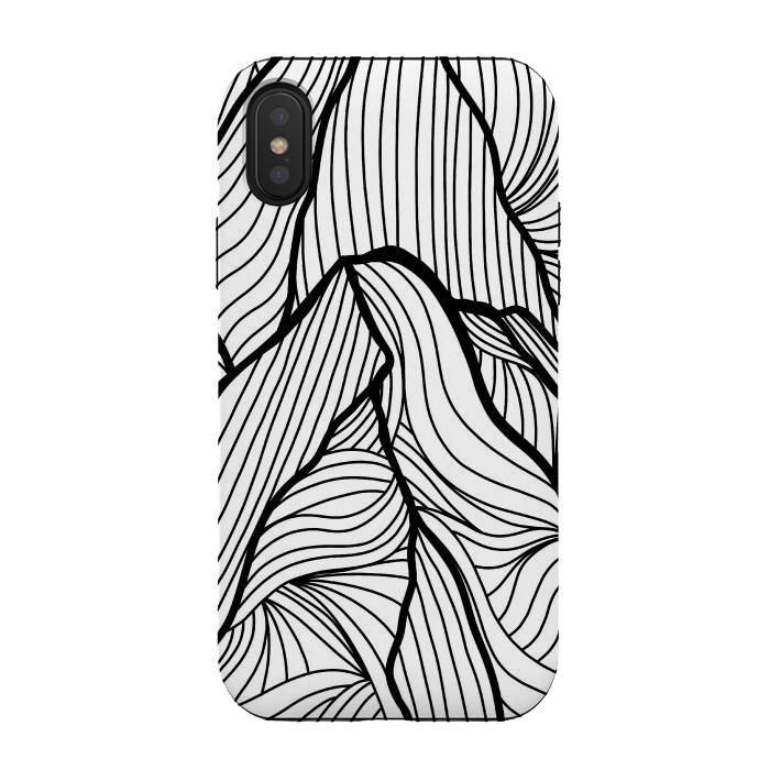 iPhone Xs / X StrongFit Mountains of lines by Steve Wade (Swade)