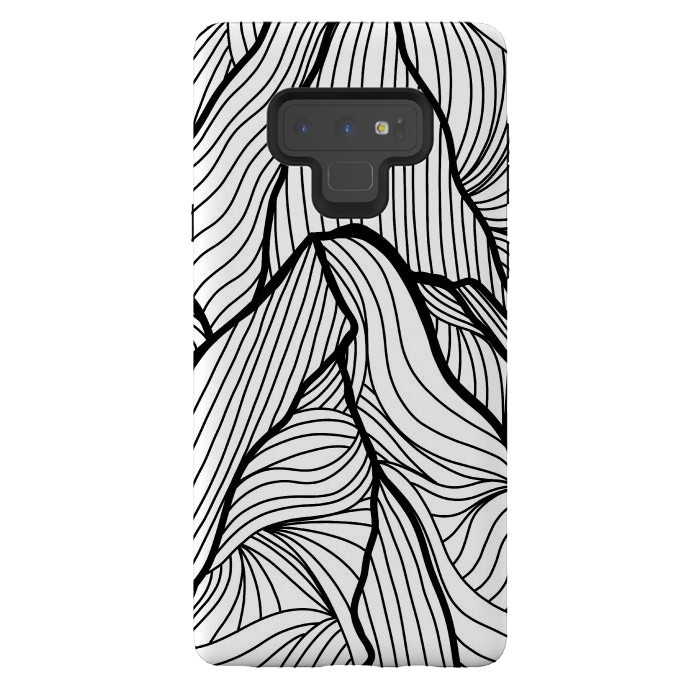Galaxy Note 9 StrongFit Mountains of lines by Steve Wade (Swade)
